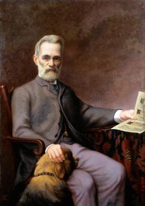 Clay, Arthur Temple Felix; Alfredo Piatti (1822-1901), with His Dog; Royal Academy of Music; http://www.artuk.org/artworks/alfredo-piatti-18221901-with-his-dog-149405