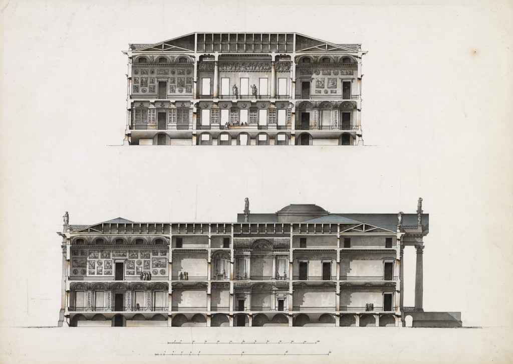 Palazzo Bežborodko per Mosca. Sezioni