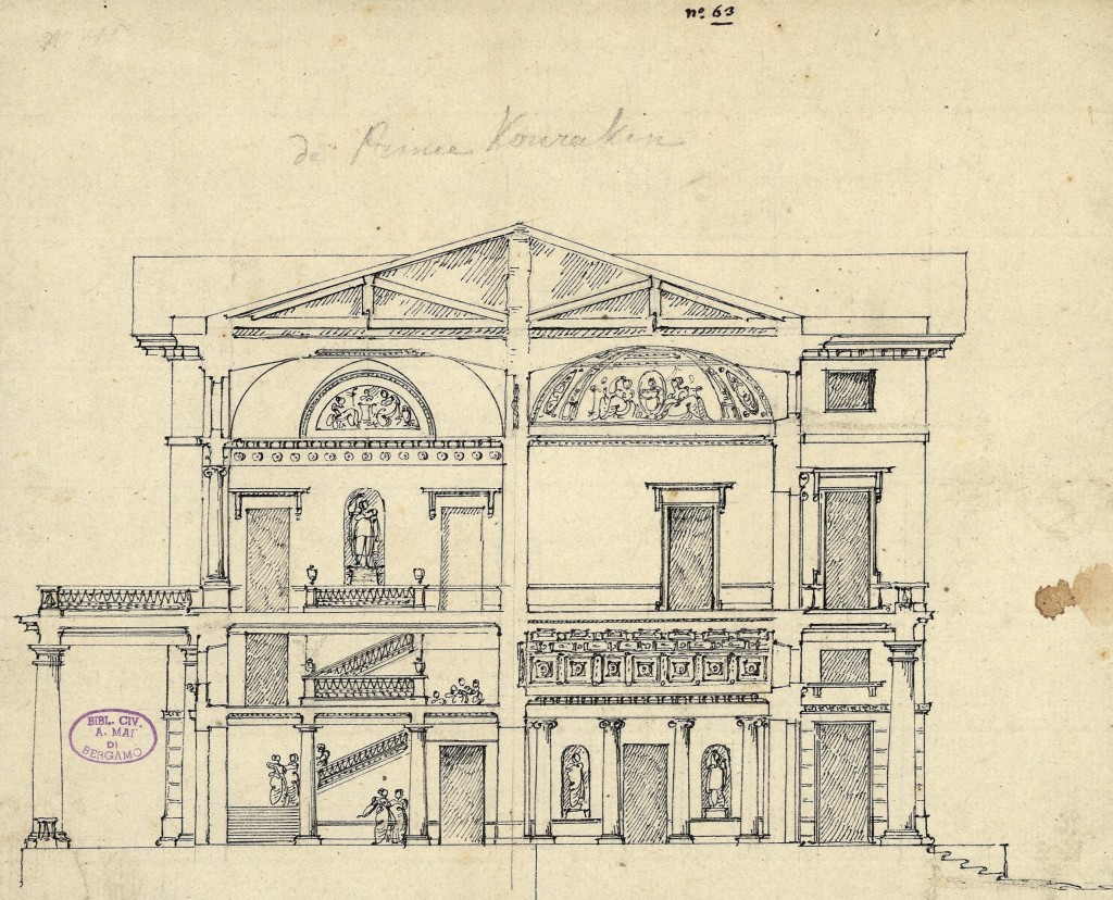 Palazzo per il principe Kurakin. Sezione